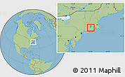 Savanna Style Location Map of ZIP code 06268