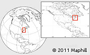Blank Location Map of ZIP code 06416, highlighted county, within the entire country
