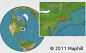 Satellite Location Map of ZIP code 06416