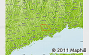 Physical Map of ZIP code 06611