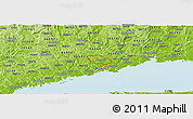 Physical Panoramic Map of ZIP code 06611
