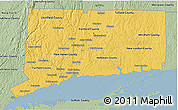 Savanna Style 3D Map of Connecticut