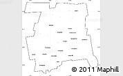 Blank Simple Map of Hartford County, cropped outside
