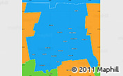 Political Simple Map of Hartford County