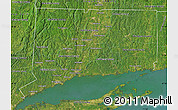 Satellite Map of Connecticut
