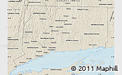 Shaded Relief Map of Connecticut