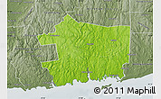 Physical Map of New London County, semi-desaturated