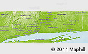 Physical Panoramic Map of Connecticut