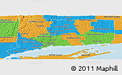 Political Panoramic Map of Connecticut