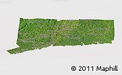 Satellite Panoramic Map of Connecticut, cropped outside