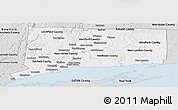 Silver Style Panoramic Map of Connecticut