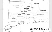 Blank Simple Map of Connecticut, cropped outside