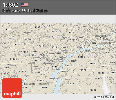 Classic Style 3D Map of ZIP Code 19802