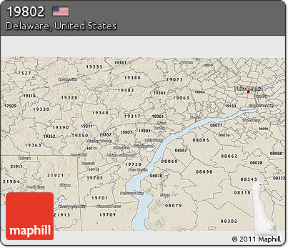 Classic Style 3D Map of ZIP Code 19802