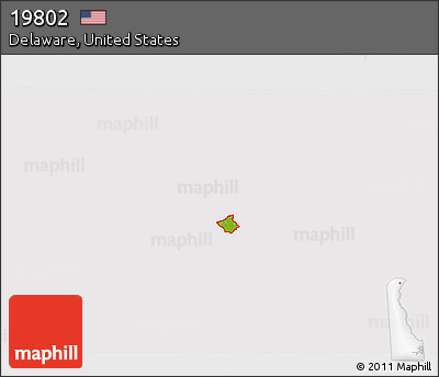 Physical 3D Map of ZIP Code 19802, cropped outside