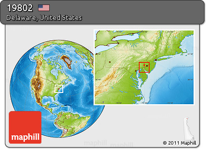 Physical Location Map of ZIP Code 19802