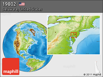 Physical Location Map of ZIP Code 19802