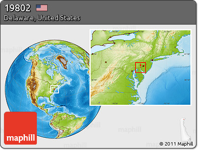 Physical Location Map of ZIP Code 19802