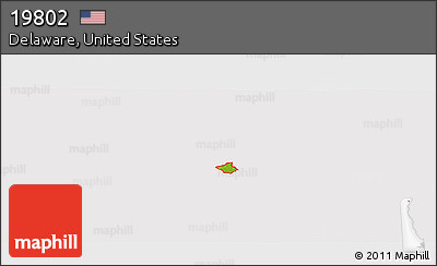 Physical Panoramic Map of ZIP Code 19802, cropped outside