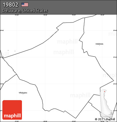 Blank Simple Map of ZIP Code 19802