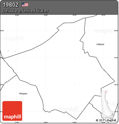 Blank Simple Map of ZIP Code 19802