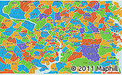 Political 3D Map of ZIP code 20001