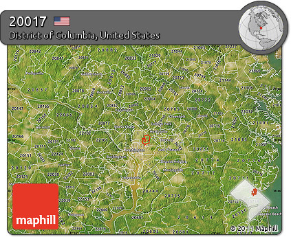 Satellite Map of ZIP Code 20017