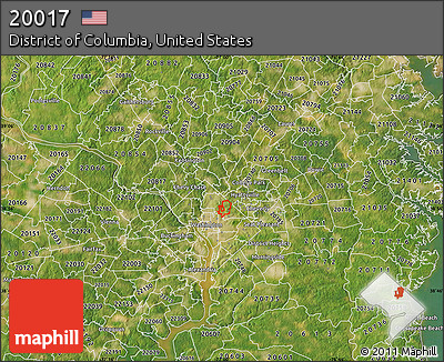 Satellite Map of ZIP Code 20017