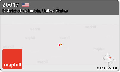 Physical Panoramic Map of ZIP Code 20017, cropped outside