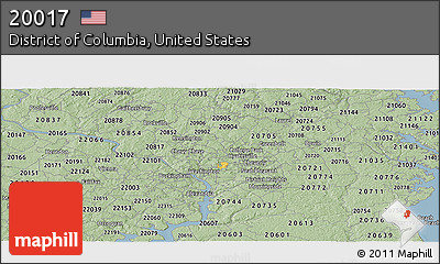 Savanna Style Panoramic Map of ZIP Code 20017