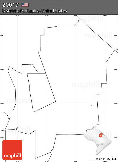 Blank Simple Map of ZIP Code 20017
