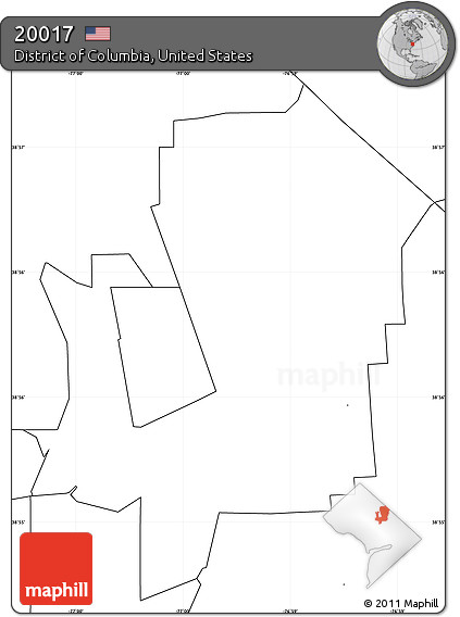 Blank Simple Map of ZIP Code 20017