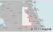 Gray 3D Map of ZIP code 00042