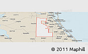Classic Style Panoramic Map of ZIP code 00042