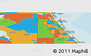 Political Panoramic Map of ZIP code 00042