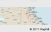 Shaded Relief Panoramic Map of ZIP code 00042