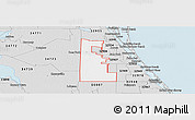 Silver Style Panoramic Map of ZIP code 00042