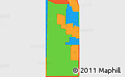Political Simple Map of ZIP code 00042