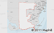 Silver Style 3D Map of ZIP code 00043