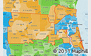 Political Shades Map of ZIP codes starting with 320