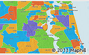 Political 3D Map of ZIP code 32003