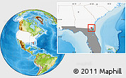 Physical Location Map of ZIP code 32046, highlighted country, highlighted state