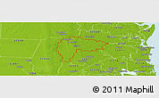 Physical Panoramic Map of ZIP code 32046