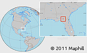 Gray Location Map of ZIP code 32053