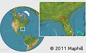 Satellite Location Map of ZIP code 32053