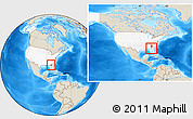 Shaded Relief Location Map of ZIP code 32053, highlighted country, highlighted county, within the entire country