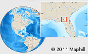 Shaded Relief Location Map of ZIP code 32053, highlighted county