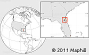 Blank Location Map of ZIP code 32073, highlighted country, highlighted county