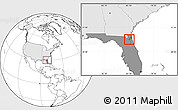Blank Location Map of ZIP code 32073, highlighted country, highlighted state