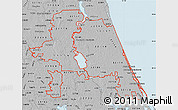 Gray Map of ZIP codes starting with 321